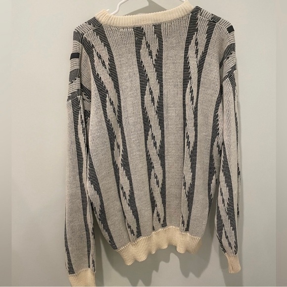 Gabrielle Knitted Crewneck Sweater with leather trim Size M - Picture 2 of 6